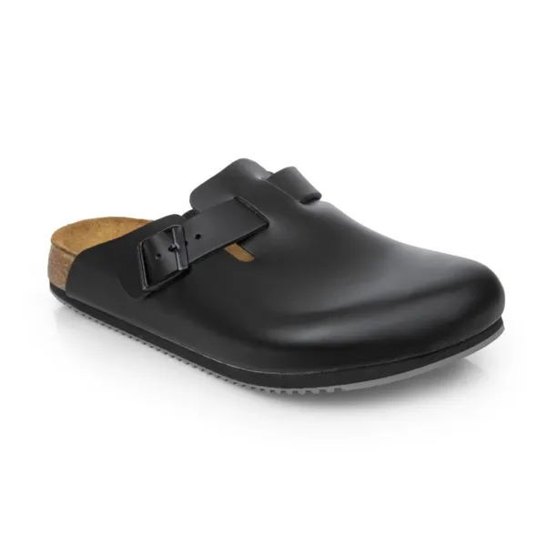 Schwarze Boston Birkenstock Clogs - Größe 38