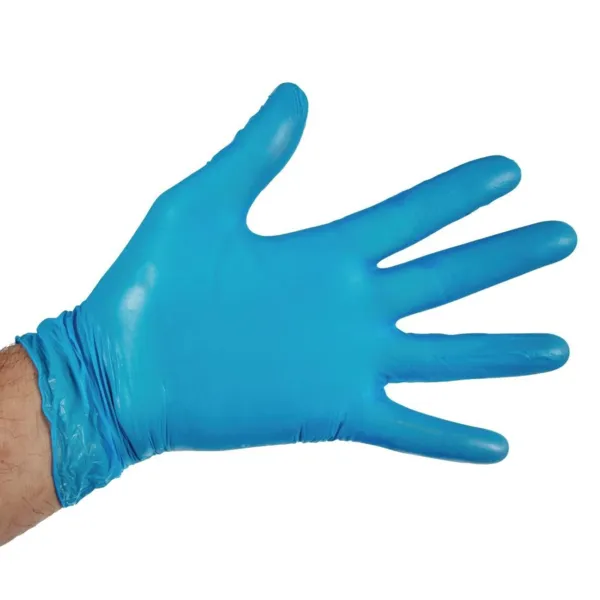 Gants Alimentaires en Vinyle Non Poudrés Bleus Taille XL - Lot de 100