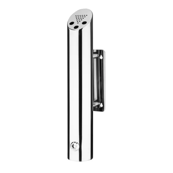 Cendrier Mural Cylindrique en Inox - Ø 75 mm