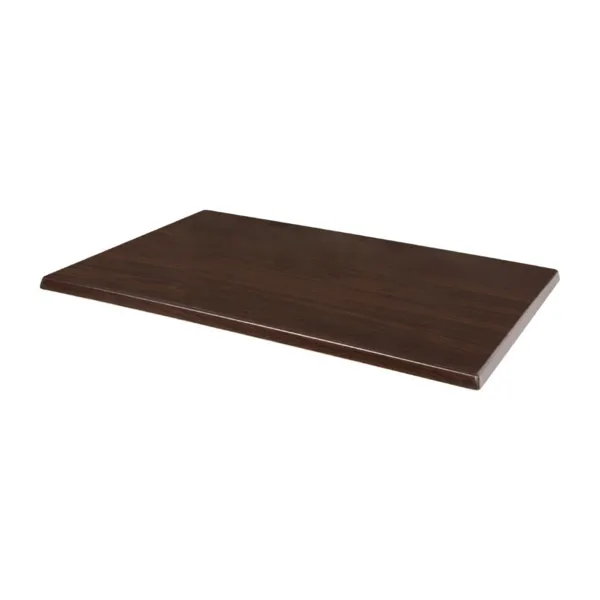Plateau de Table Rectangulaire Pré Percé Marron Foncé