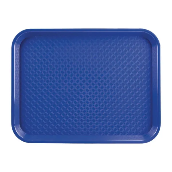 Tablett Fast-Food aus blauem Kunststoff