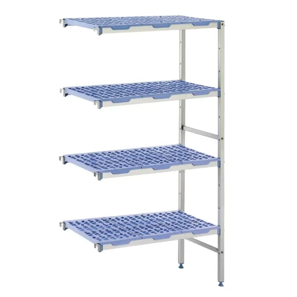 Modulares Regal in Winkel 4 Ebenen - B 849 x T 500 mm
