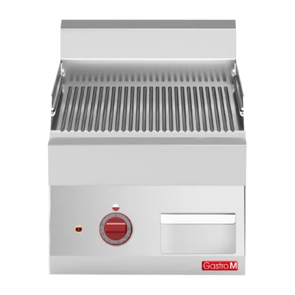 Elektrische Plancha 650 mit gerillter Platte