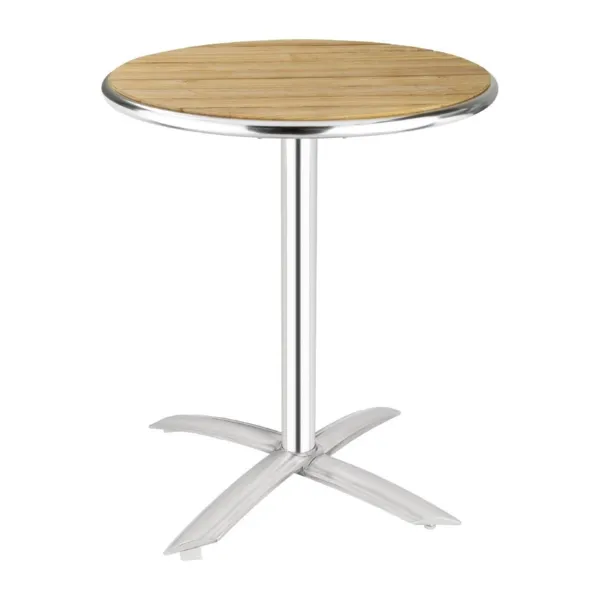 Tisch mit klappbarem Holzplatte Ø 60 cm