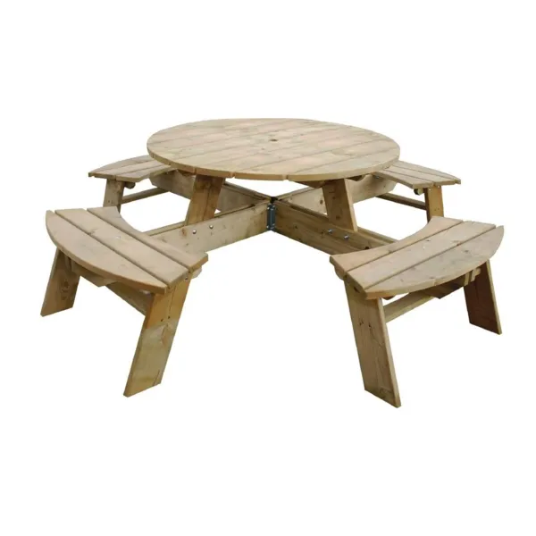 Runder Holztisch für Picknick 2000 mm
