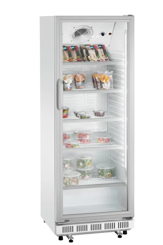 Weißer Glastür-Kühlschrank - 360 L