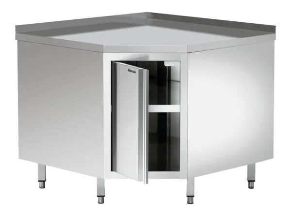 Eckmöbel aus Edelstahl - L 1000 x T 1000 mm