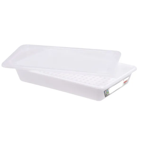HACCP-Behälter mit Deckel und Gitter - 5 L - Weiß