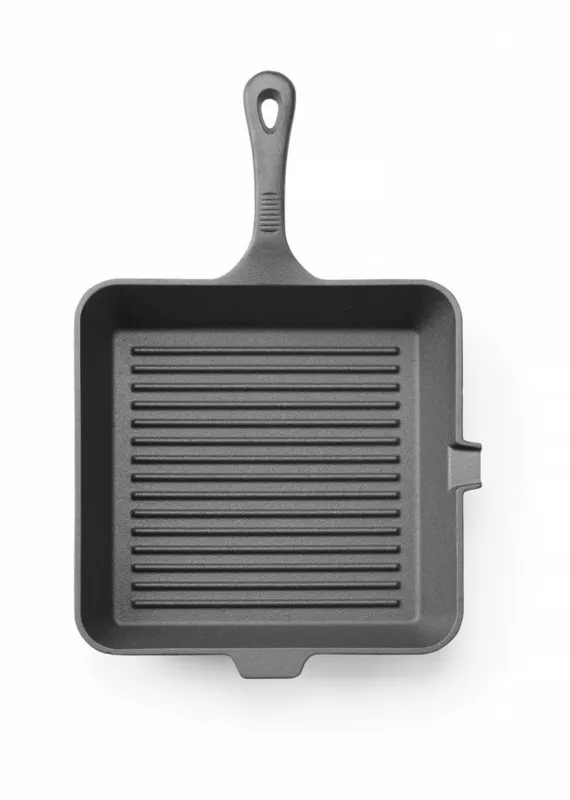 Poêle à Griller en Fonte Carrée - 250 x 250 mm