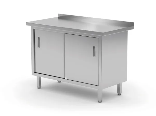 Wandtisch - Schrank mit Schiebetüren - L 1600 x T 600 mm