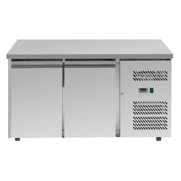 Positive Kühltisch 2 Türen 228 L Umluftkühlung 2/8°C Edelstahl R290 - Tiefe 600