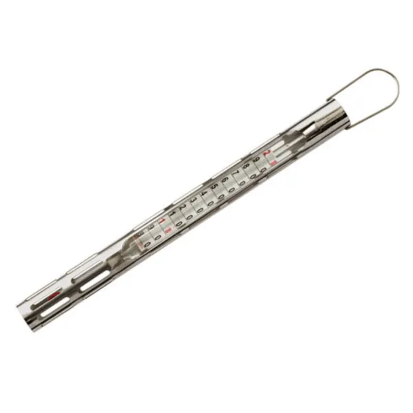 Thermometer Confiseur aus Glas mit Edelstahlhülle